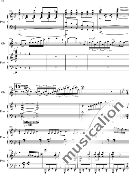 Mango, Josif: Thema mit Variationen - Oboe+Klavier:10