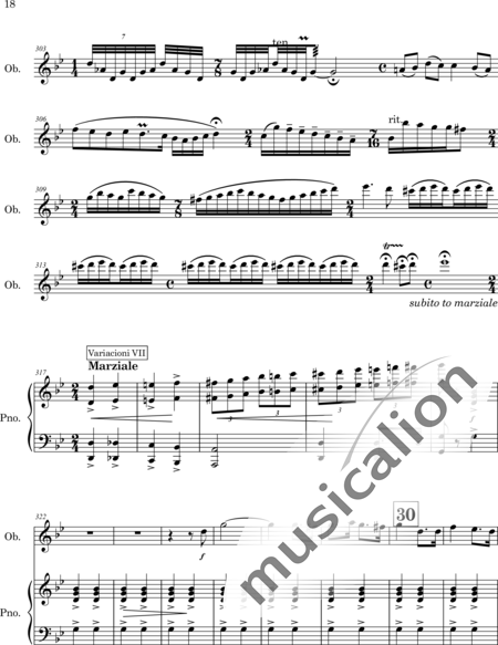 Mango, Josif: Thema mit Variationen - Oboe+Klavier:18