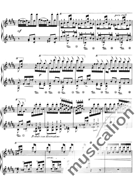 Liszt, Franz
: Estudio 3 de "Grandes Estudios de Paganini" - "La Campanella" - Piano:3