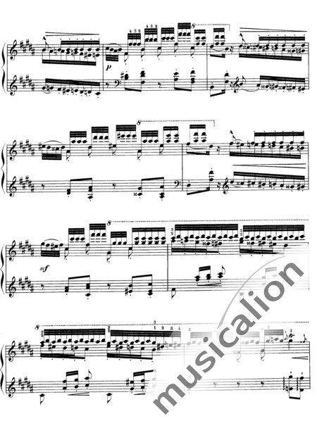Liszt, Franz
: Estudio 3 de "Grandes Estudios de Paganini" - "La Campanella" - Piano:6