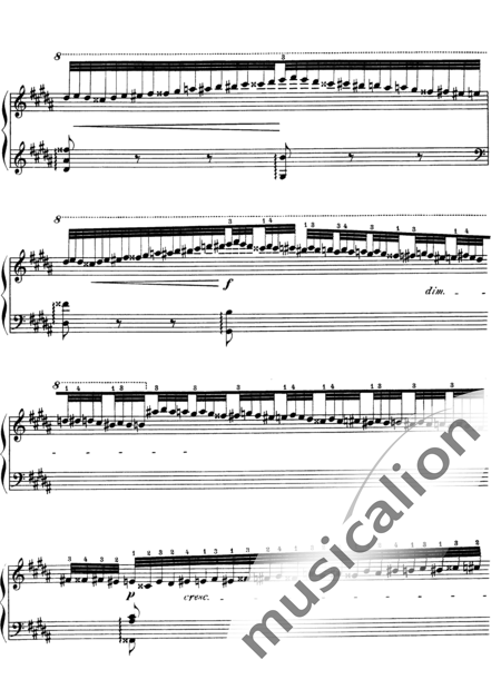 Liszt, Franz
: Estudio 3 de "Grandes Estudios de Paganini" - "La Campanella" - Piano:8