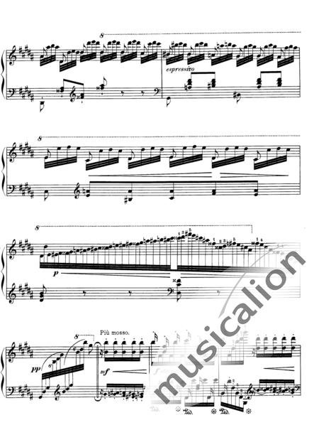 Liszt, Franz
: Estudio 3 de "Grandes Estudios de Paganini" - "La Campanella" - Piano:11