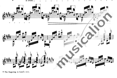 Liszt, Franz
: Estudio 4 de "Grandes Estudios de Paganini" - Piano:1
