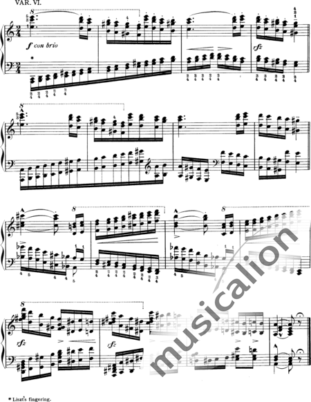 Liszt, Franz: Étude 6 from "Grandes Études de Paganini" - Piano:7