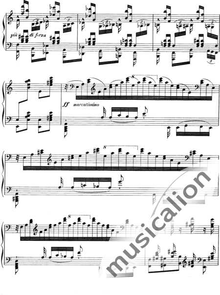 Liszt, Franz: Étude 6 from "Grandes Études de Paganini" - Piano:13