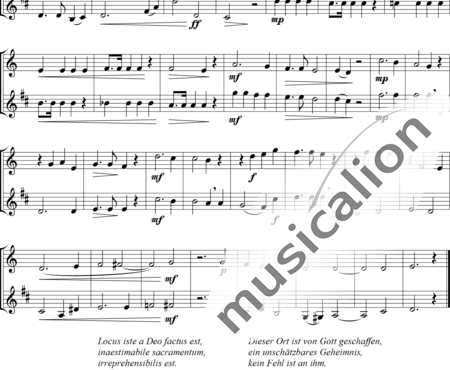 Bruckner, Anton: Locus iste - Flöte+Klarinette B:1