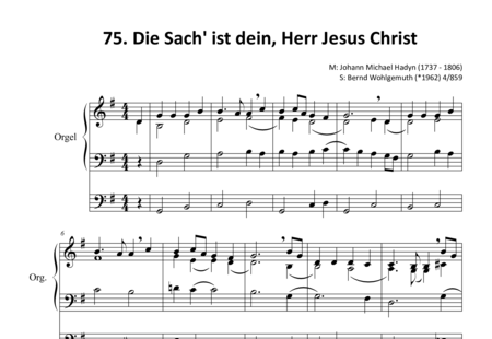 Haydn, (Johann) Michael
: The Work is Thine, Lord Jesus Christ (2) - Órgano>cPed:0