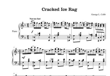 Cobb, George L.: Cracked Ice Rag - Klavier:0