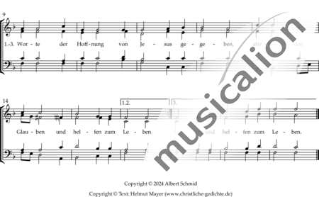 Schmid, Albert: Worte der Hoffnung - Chor>SATB:1