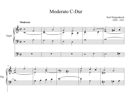 Deigendesch, Karl: Moderato C-Dur - Orgel>mPed:0