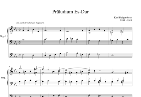 Deigendesch, Karl: Präludium Es-Dur - Orgel>mPed:0