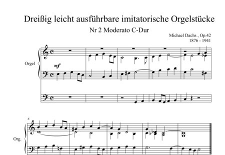 Dachs, Michael: Präludium C-Dur - Orgel>mPed:0