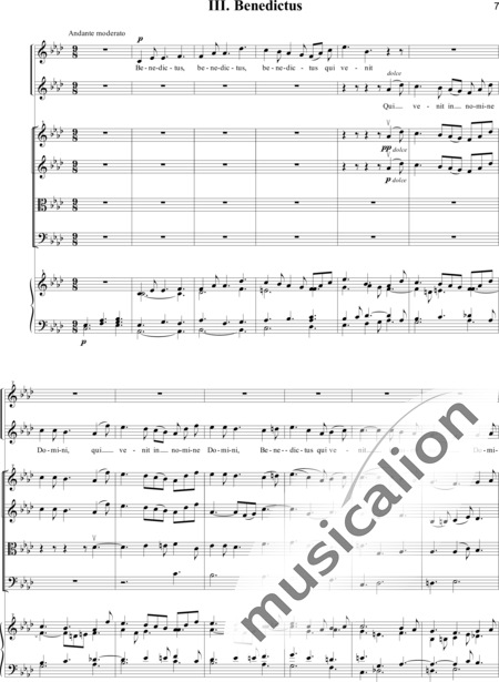Fauré, Gabriel: Messe Basse (Mass) - Solo>sop+Choir>SS+[Vln2+Vla+Vlc]+Org:7