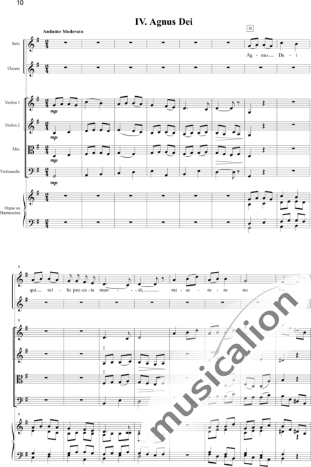 Fauré, Gabriel: Messe Basse (Mass) - Solo>sop+Choir>SS+[Vln2+Vla+Vlc]+Org:10