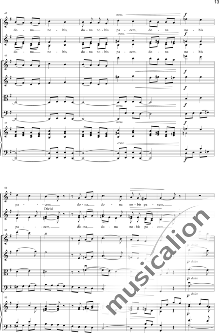 Fauré, Gabriel: Messe Basse (Mass) - Solo>sop+Choir>SS+[Vln2+Vla+Vlc]+Org:13