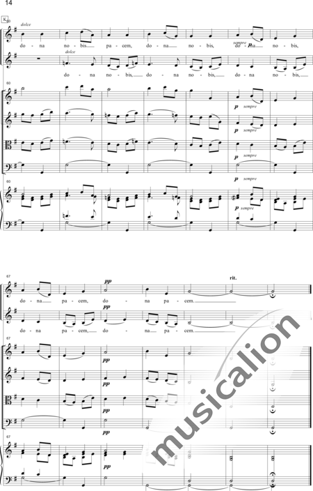 Fauré, Gabriel: Messe Basse (Mass) - Solo>sop+Choir>SS+[Vln2+Vla+Vlc]+Org:14