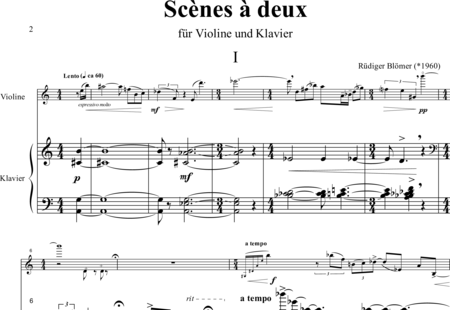 Blömer, Rüdiger: Escenas a dúo - Violín+Piano:0