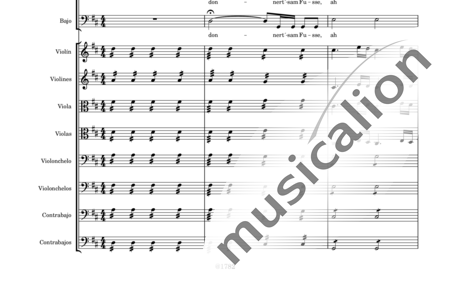 Mozart, Wolfgang Amadeus: Canto del Bardo en Gibraltar, ¡Oh Calpe, Truena a tus Pies! - Coro>SSSATTB+Violín 2+[Vla2+Vc2+Cb2]:1