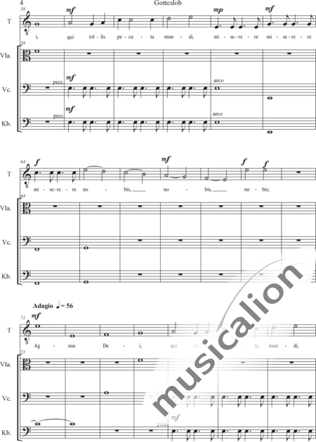 Schäfer, Martina: Gotteslob (Laudamus te) - Solo>Ten+Bfl2+[Vla+Vc+Kb]:4