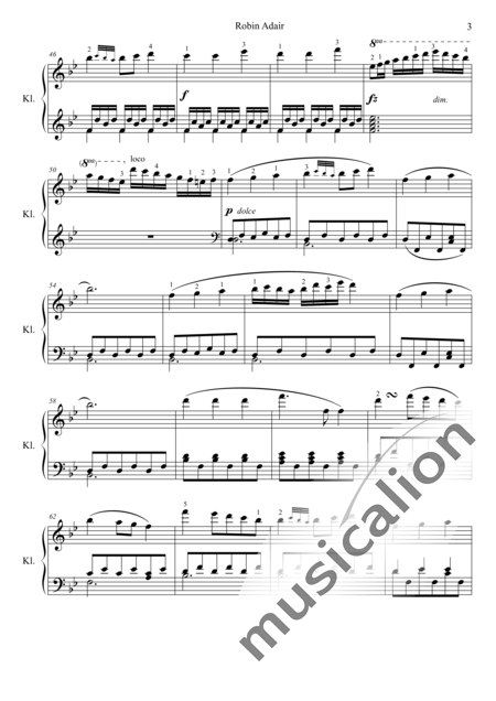 Czerny, Carl: Robin Adair - Klavier:3