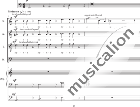 Schäfer, Martina: 5 Kyrie - Kyrie I - Coro>SATB+Órgano>cPed:1