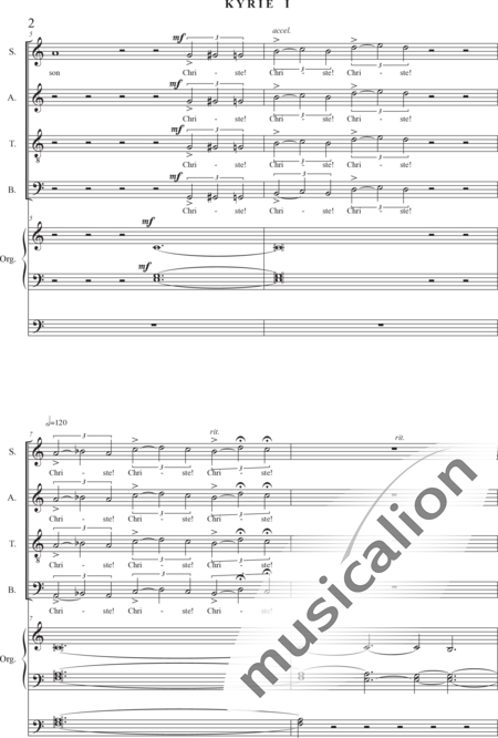 Schäfer, Martina: 5 Kyrie - Kyrie I - Coro>SATB+Órgano>cPed:2