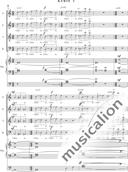 Schäfer, Martina: 5 Kyrie - Kyrie I - Coro>SATB+Órgano>cPed:8
