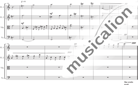 Schäfer, Martina: Streichquartett exercitiorum - Streichquartett exercitiorum 3. Satz: oratio - Violine 2+[Vla+Vc]:14