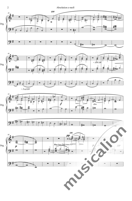 Guilmant, Felix Alexandre: Absolution e-moll - Orgel>mPed:2