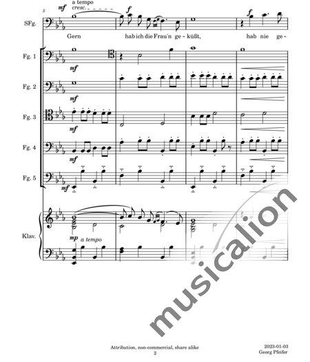 Lehár, Franz: Gern hab ich die Fraun geküßt (Gladly, I Kissed the Woman) - Fagot +Piano:2