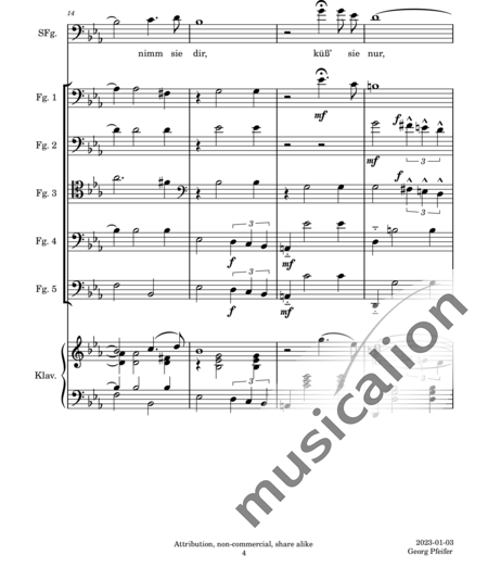 Lehár, Franz: Gern hab ich die Fraun geküßt (Gladly, I Kissed the Woman) - Fagot +Piano:4