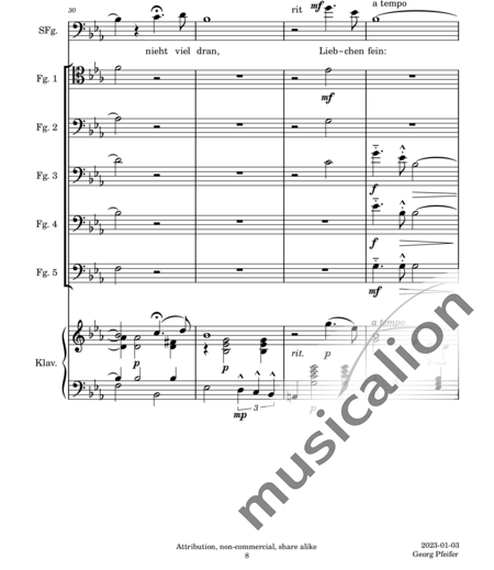 Lehár, Franz: Gern hab ich die Fraun geküßt (Gladly, I Kissed the Woman) - Fagot +Piano:8