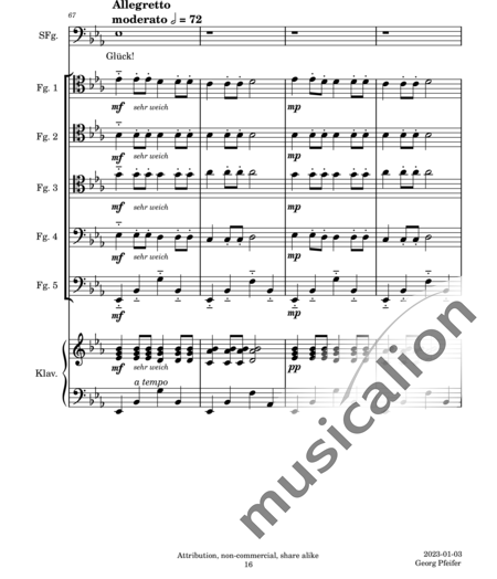 Lehár, Franz: Gern hab ich die Fraun geküßt (Gladly, I Kissed the Woman) - Fagot +Piano:16