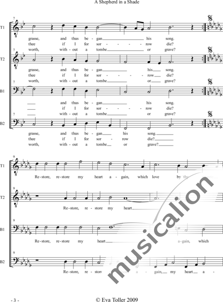 Dowland, John: A Shepherd in a Shade - Chor>TTBB:3
