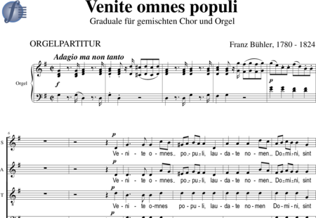 Bühler, Franz: Venite omnes populi (Graduale) - Choir>SATB+Organ:0
