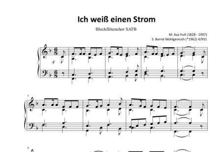 Hull, Asa: Ich weiß einen Strom - Blockflöte 4:0