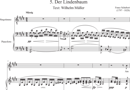 Schubert, Franz (Peter): Der Lindenbaum - Solo>Ten+Klavier:0