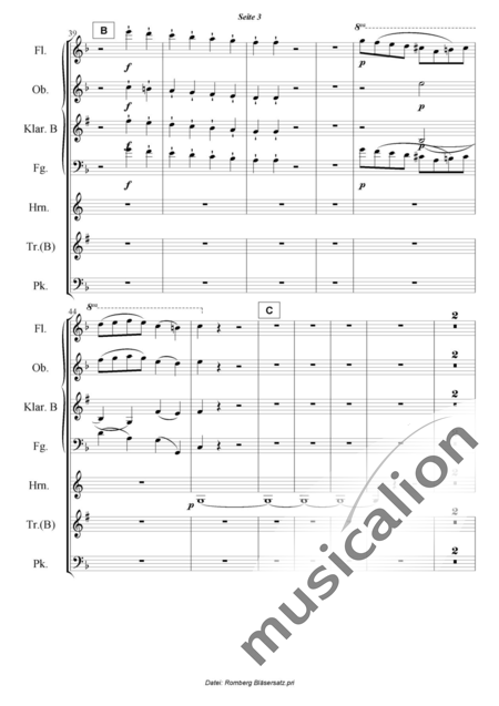 Romberg, Andreas: Das Lied von der Glocke - Flöte+[Ob+Klar+Fg]+[Hn+Trp]+Pk:3