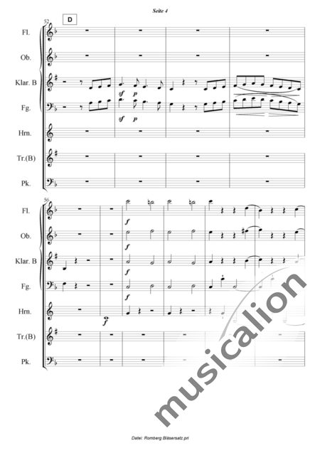 Romberg, Andreas: Das Lied von der Glocke - Flöte+[Ob+Klar+Fg]+[Hn+Trp]+Pk:4