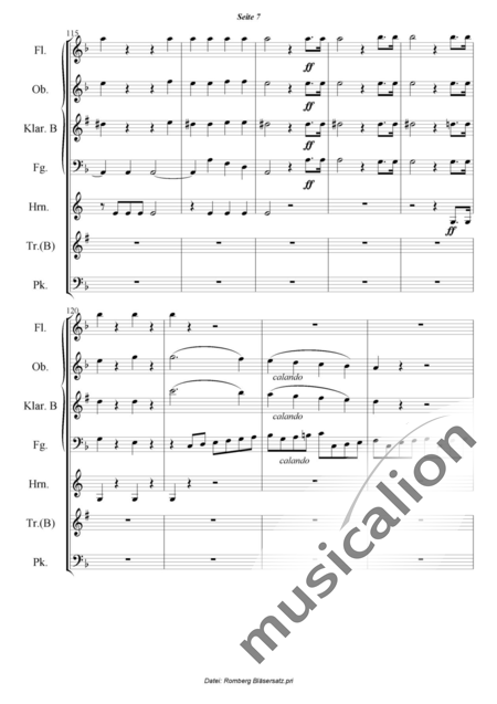 Romberg, Andreas: Das Lied von der Glocke - Flöte+[Ob+Klar+Fg]+[Hn+Trp]+Pk:7