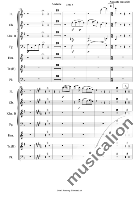 Romberg, Andreas: Das Lied von der Glocke - Flöte+[Ob+Klar+Fg]+[Hn+Trp]+Pk:8