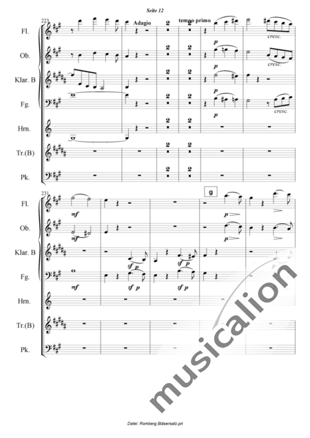 Romberg, Andreas: Das Lied von der Glocke - Flöte+[Ob+Klar+Fg]+[Hn+Trp]+Pk:12