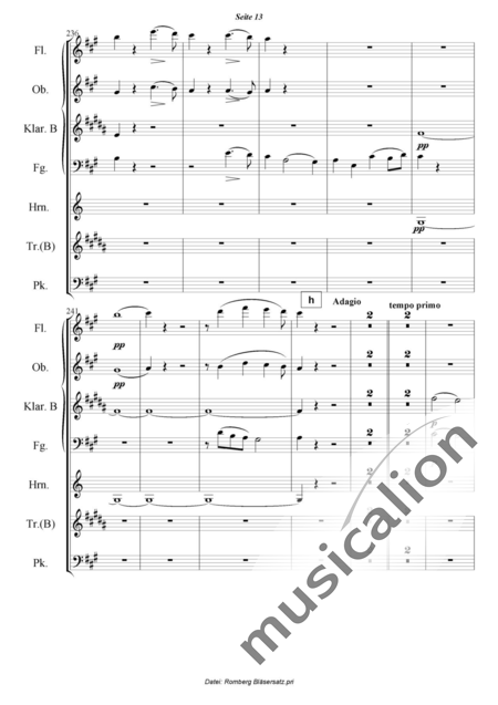 Romberg, Andreas: Das Lied von der Glocke - Flöte+[Ob+Klar+Fg]+[Hn+Trp]+Pk:13