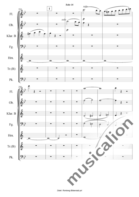 Romberg, Andreas: Das Lied von der Glocke - Flöte+[Ob+Klar+Fg]+[Hn+Trp]+Pk:16