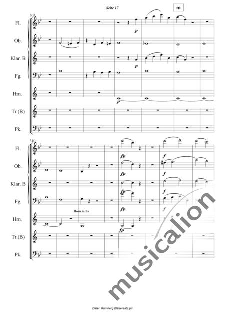 Romberg, Andreas: Das Lied von der Glocke - Flöte+[Ob+Klar+Fg]+[Hn+Trp]+Pk:17