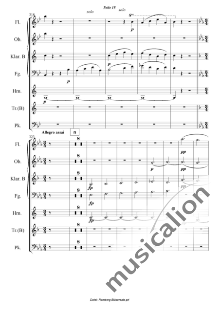 Romberg, Andreas: Das Lied von der Glocke - Flöte+[Ob+Klar+Fg]+[Hn+Trp]+Pk:18