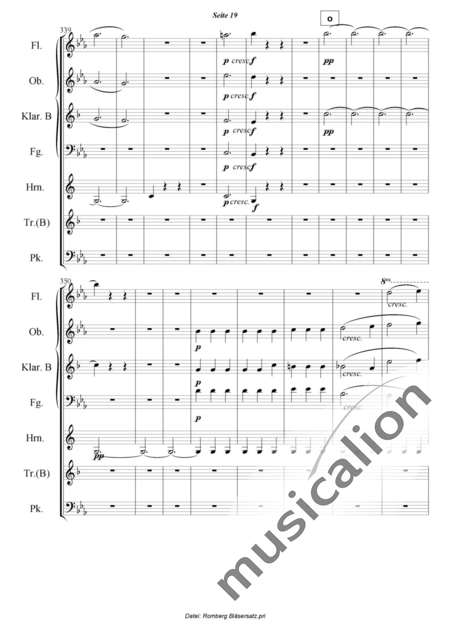 Romberg, Andreas: Das Lied von der Glocke - Flöte+[Ob+Klar+Fg]+[Hn+Trp]+Pk:19