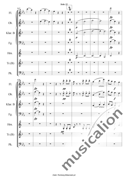 Romberg, Andreas: Das Lied von der Glocke - Flöte+[Ob+Klar+Fg]+[Hn+Trp]+Pk:22