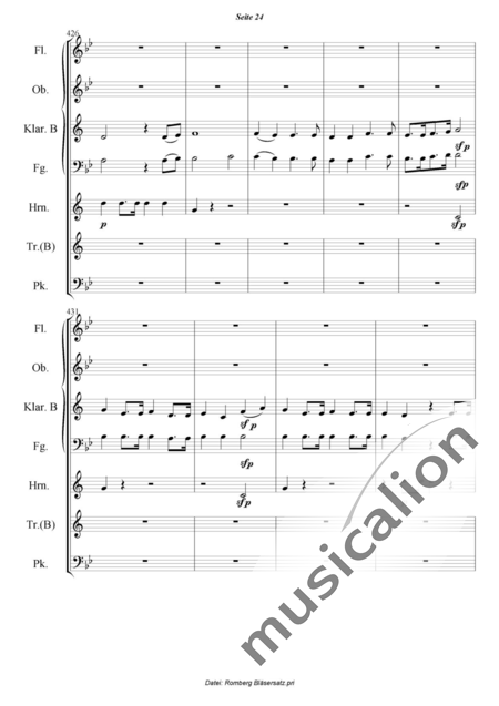 Romberg, Andreas: Das Lied von der Glocke - Flöte+[Ob+Klar+Fg]+[Hn+Trp]+Pk:24