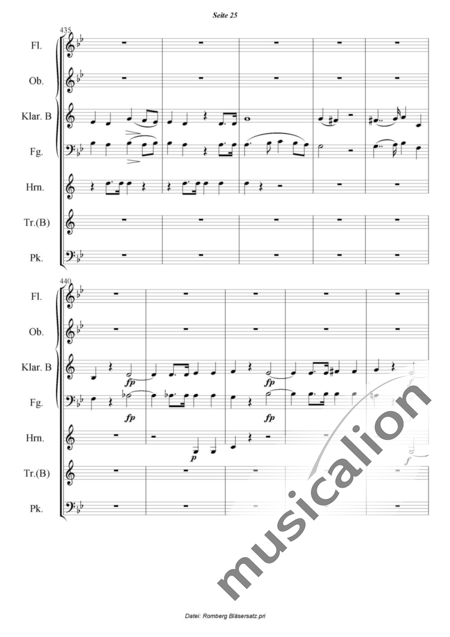 Romberg, Andreas: Das Lied von der Glocke - Flöte+[Ob+Klar+Fg]+[Hn+Trp]+Pk:25